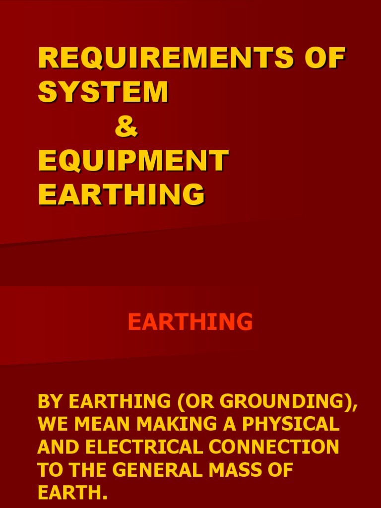 Requirements of System & Equipment Earthing | PDF | Inductor | Capacitor