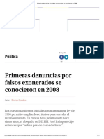 Primeras Denuncias Por Falsos Exonerados Se Conocieron en 2008