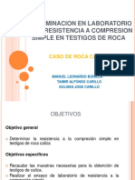 Determinacion en Laboratorio de La Resistencia A Compresion Simple en Testigos de Roca