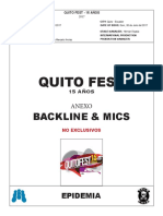 Quito Fest: Backline & Mics