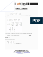 Matrics and Determinants Solved Examples