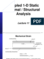 Coupled 1-D Static Thermal / Structural Analysis: ME601 Slide 1