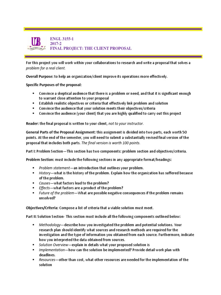 Client Proposal Project Guidelines | PDF | Evaluation | Business