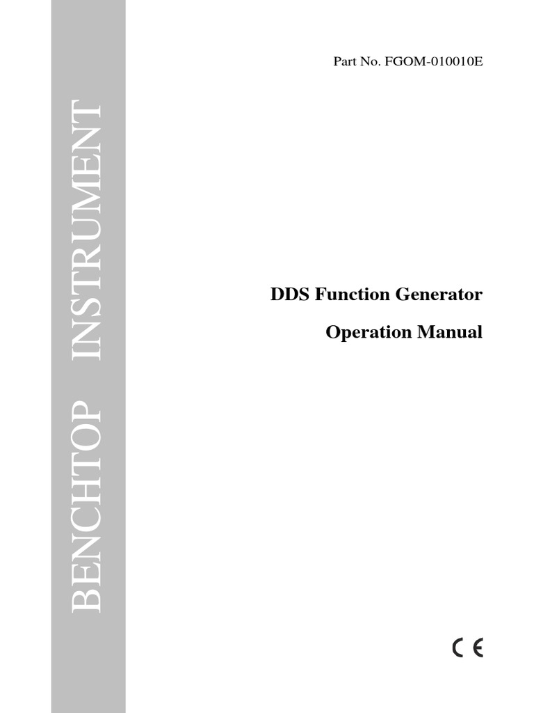 FG-100/200 DDS Function Generator Manual | PDF | Digital To Analog ...