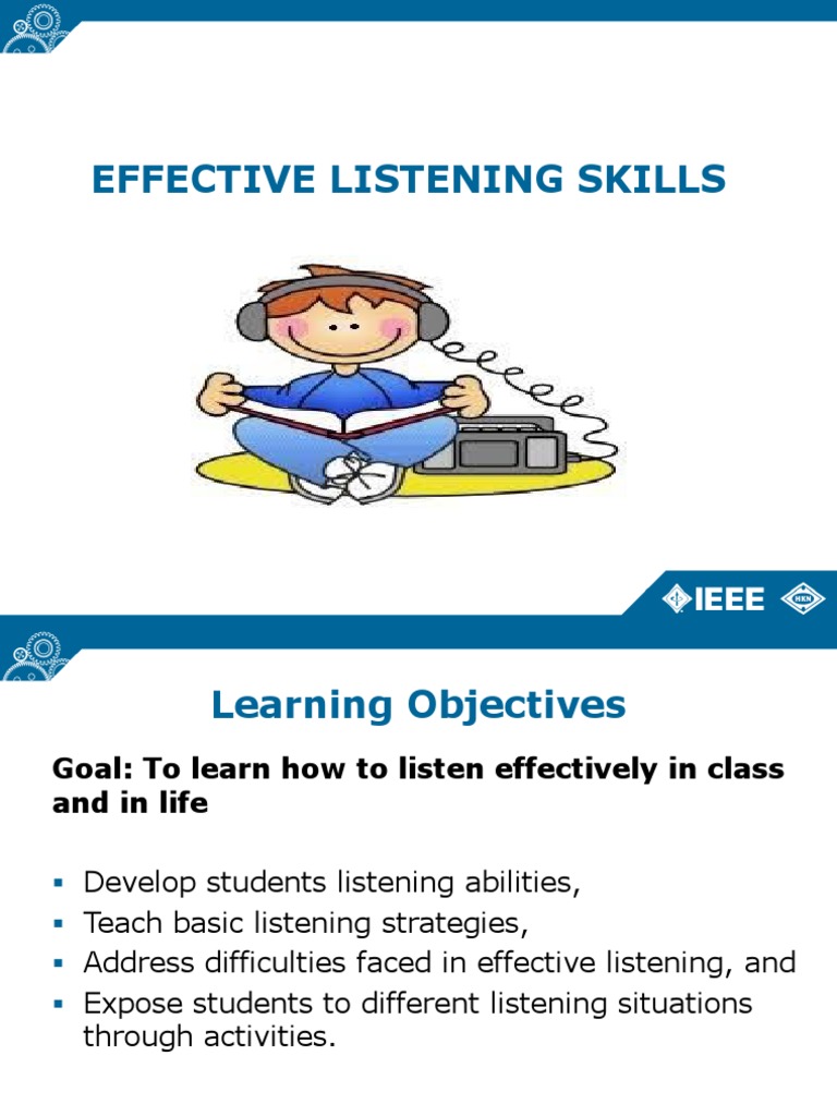 Effective Listening Skills Guide | PDF | Nonverbal Communication ...