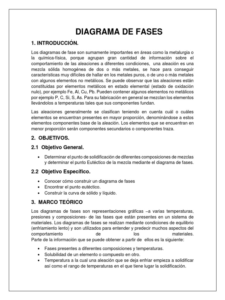 Análisis de Diagramas de Fases en Aleaciones | PDF | Aleación ...