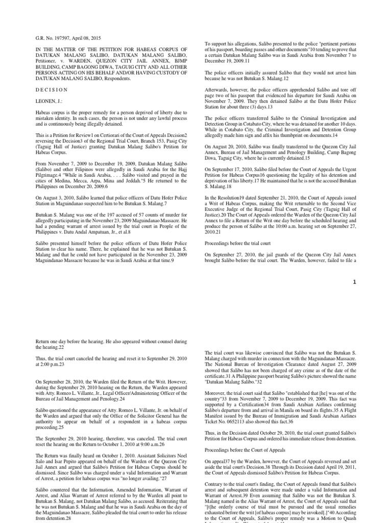 Writ of Habeas Corpus To Ex Post Facto Laws PDF Habeas Corpus Arrest