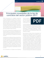 Principales Novedades de La Ley de Contratos Del Sector Publico 2017