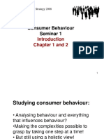 Consumer Behaviour Seminar 1: Chapter 1 and 2