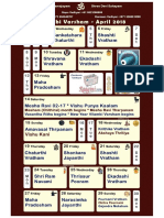 Hindu Spiritual Vedic Calendar - 2018-19 - Vilambi Varsham