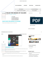 Basic Rules for Design of Column