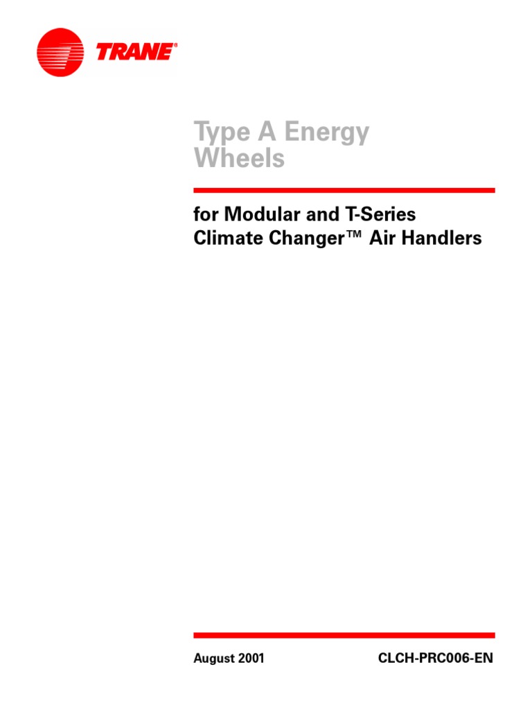Trane Energy Wheels Catalog PDF