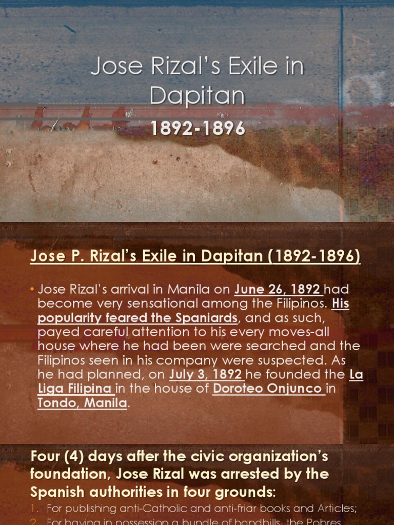 Jose Rizal’s Exile in Dapitan