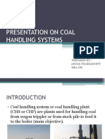 Presentation On Coal Handling Systems: Prepared By:-Arnab Chakraborty Mba-Pm