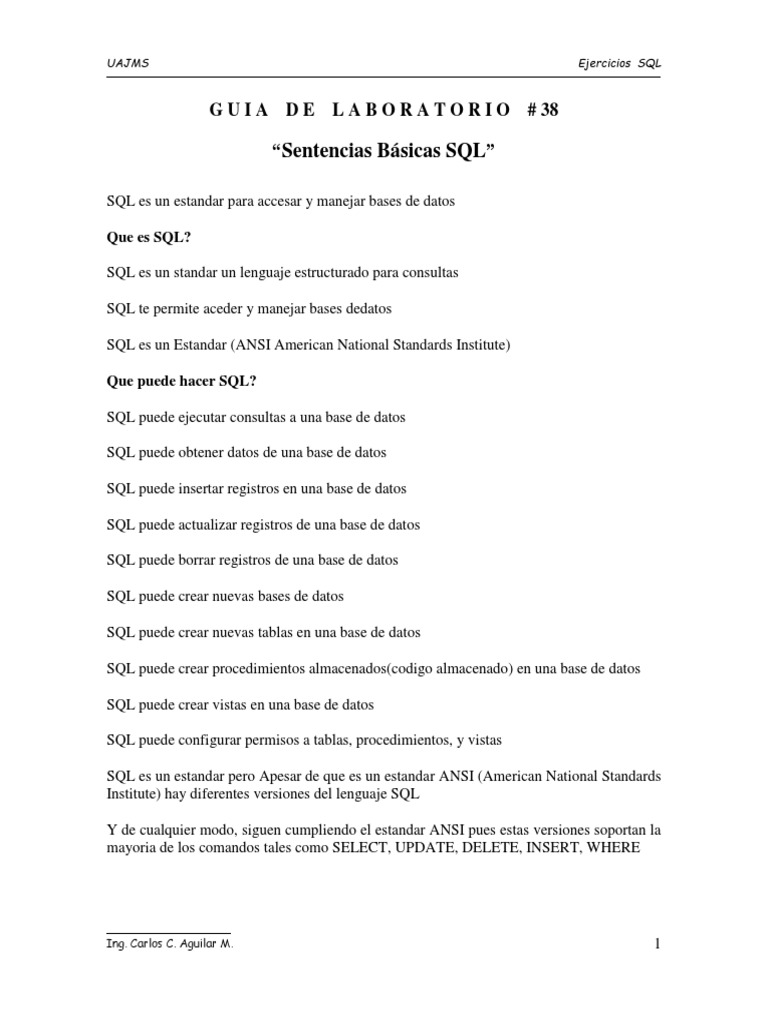 Guia 38 | PDF | SQL | Diseño de software