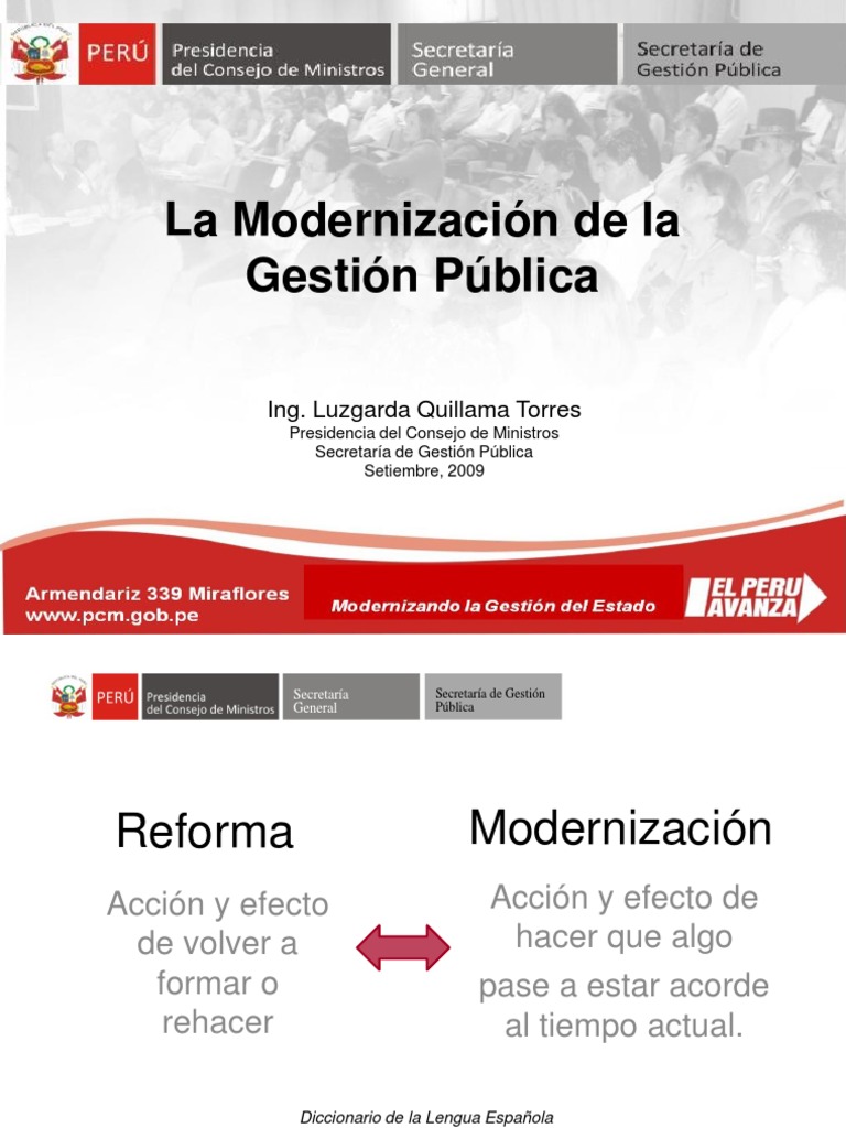 La Modernizacion de La Gestion Publica PDF | PDF | Administración ...