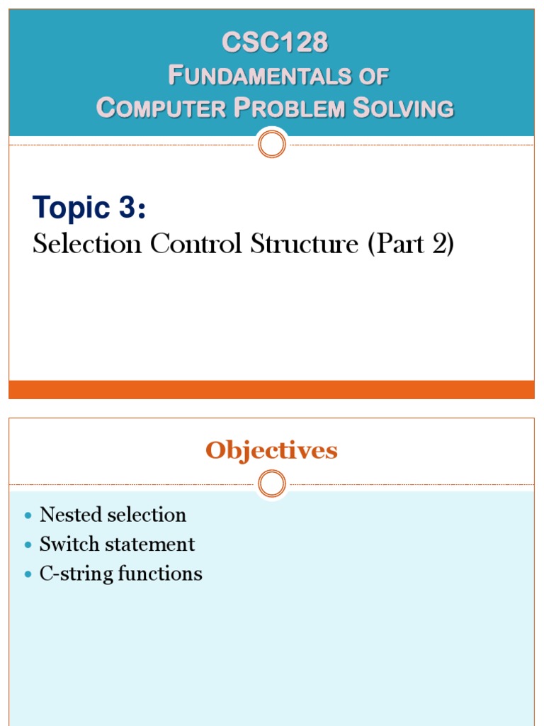 3) Selection Control Structure (Part 2) PDF | PDF | String (Computer ...