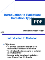 Introduction To Radiation: Radiation Types: ©health Physics Society