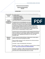 Formato Propuesta Temas Investigación - PI 2018 Desorganización Del Apego