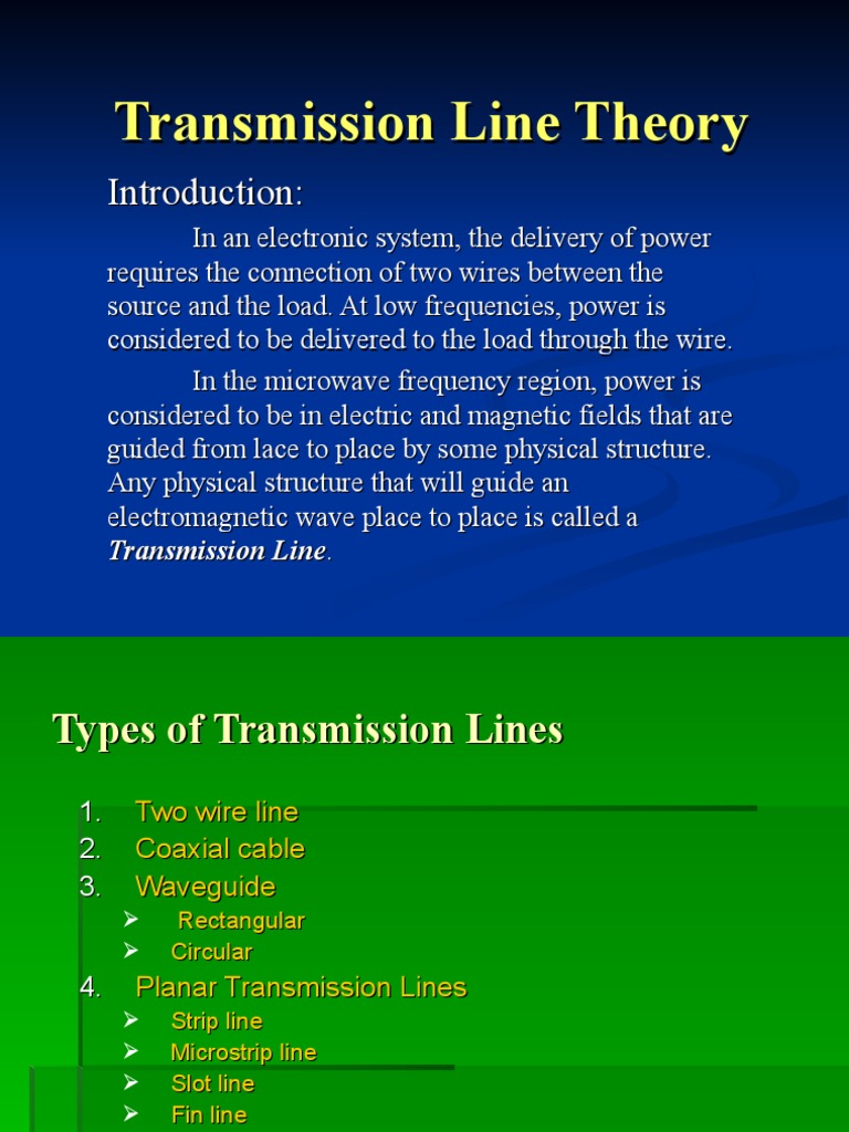 519_transmission Line Theory by Vishnu Electrical Network Frequency