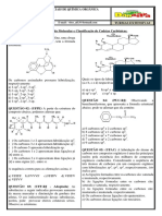 Lista 02 - Hibridização, Fórmula Molecular e Classificação de Cadeias Carbônicas.