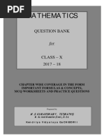 Class x Maths Question Bank for 2017 18