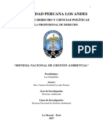 Trabajo Monografico Del Sistema Nacional de Gestion Ambiental Derecho