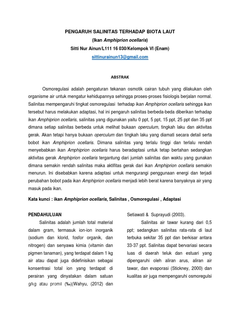 9200 Ikan Air Laut Salinitas HD Terbaru