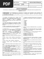 Lista de Recuperação -6 Ano