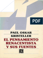 El Pensamiento Renacentista y Sus Fuentes - Paul Oskar Kristeller