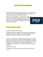 Habilidades e funções do administrador