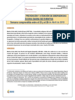 Bitácora Diaria de Eventos Del 25 de Abril de 2018