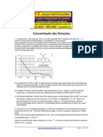 Concentração de substâncias em amostras ambientais