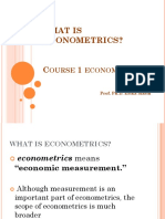 Course 1 What Is Econometrics
