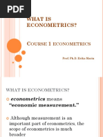 Course 1 What Is Econometrics