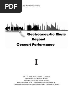 Ems14programbooklet Electronic Music Musical Compositions - 