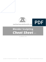 Blender Sculpting Cheat Sheet v2.0 BW