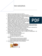 Manual para Meseros