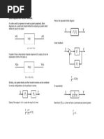 Block Diagrams and Transfer Functions: y (T) U (T) H (T)