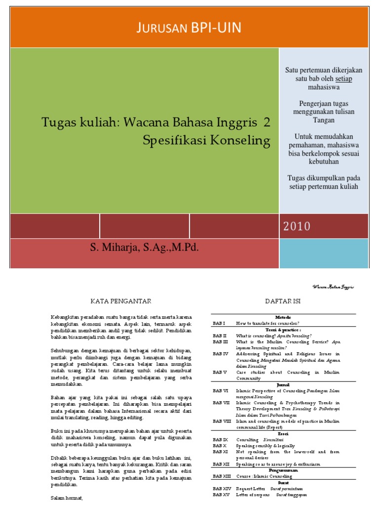 Tugas Kuliah Wacana Bahasa Inggris 2 Bahasa Indonesia
