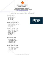 Expressões Numéricas Com Números Racionais PDF