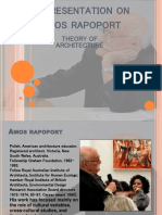 Presentation On Amos Rapoport: Theory of Architecture