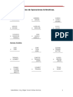 Ejercicios de Operaciones Aritméticas