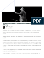 10 Responsabilidades Culturales Del Equipo de Liderazgo de Hillsong - Buenos Aires PDF