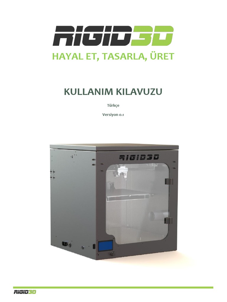 Rigid3D 3d Yazıcı Kılavuz | PDF