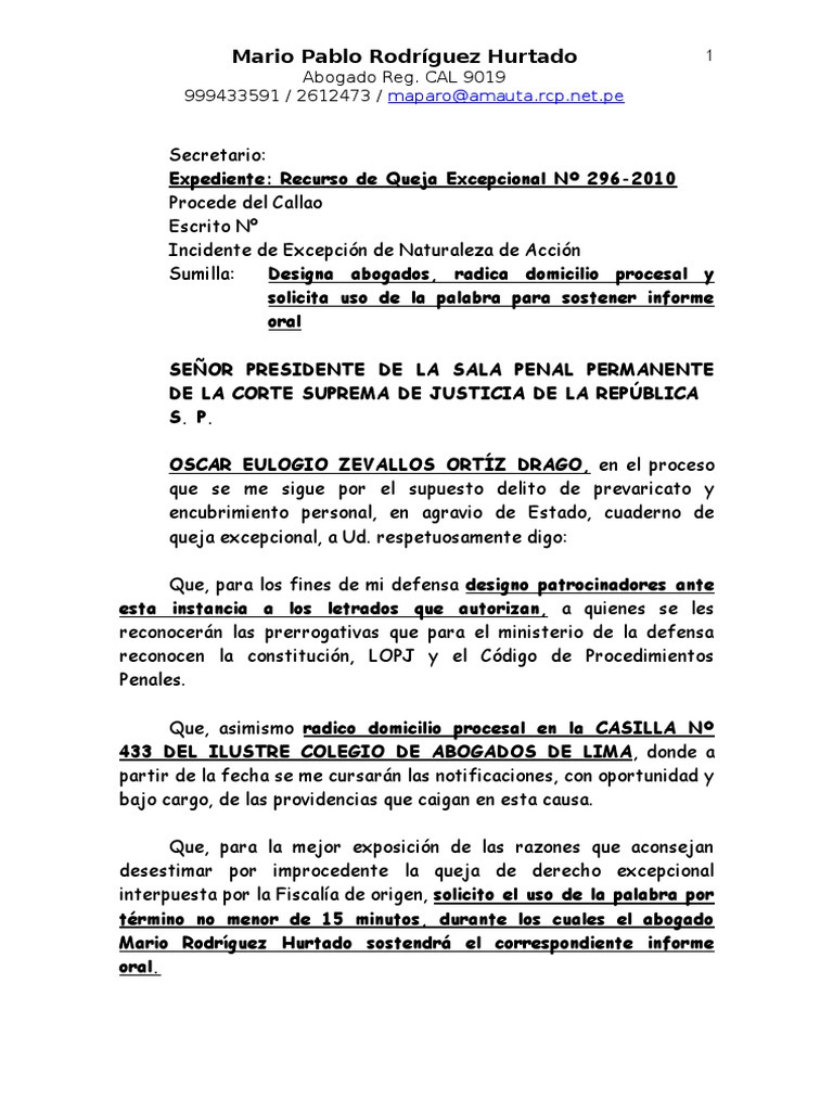 ZEVALLOS ORTIZ DRAGO Desig Abog Radic Dom Proc Solic IO.18.01.10