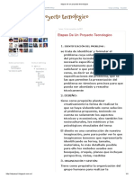 Etapas de Un Proyecto Tecnologico PDF