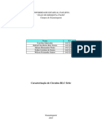 Rel. FII - Caracterização de Circuitos RLC Série