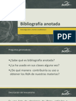 Bibliografía Anotada