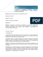 Daño Al Derecho Privadísimo de La Personalidad en Internet